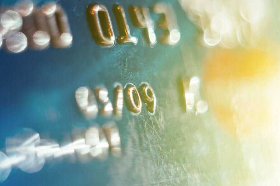 Closeup of credit card