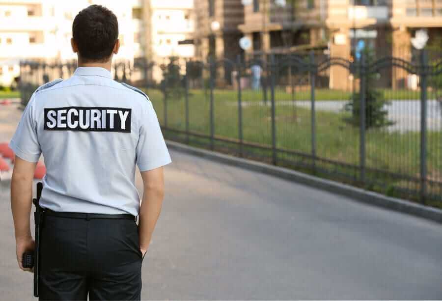 Security Guard outside of school