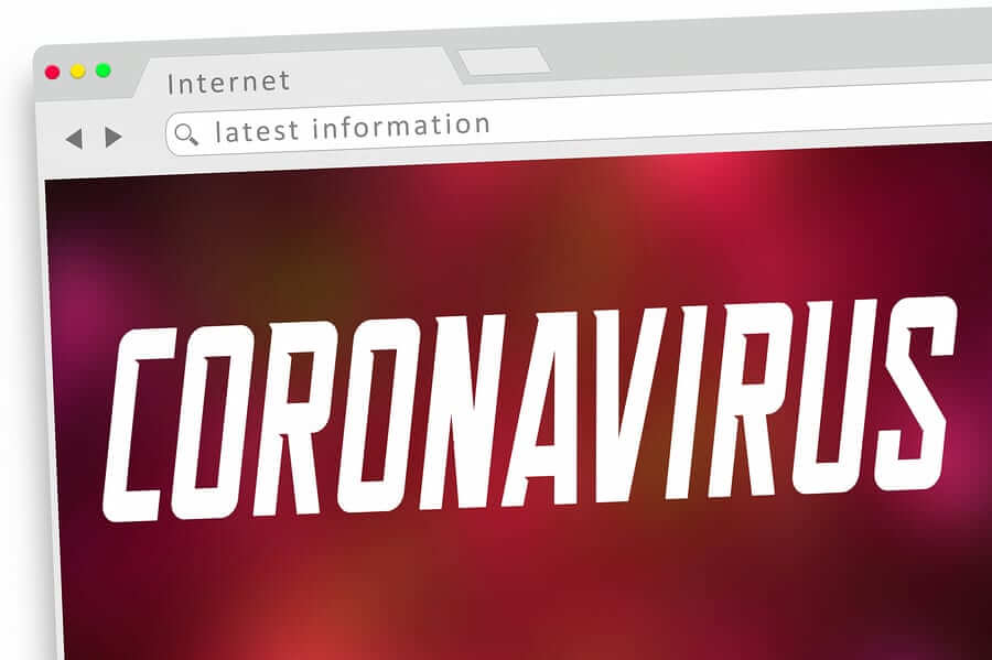 Coronavirus Website Internet Screen Information Update COVID-19