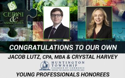 Jacob Lutz & Crystal Harvey Huntington Chamber of Commerce Young Professionals Award 2020-2021