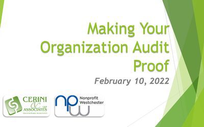 Make Your Nonprofit Audit Proof – C&A and Nonprofit Westchester