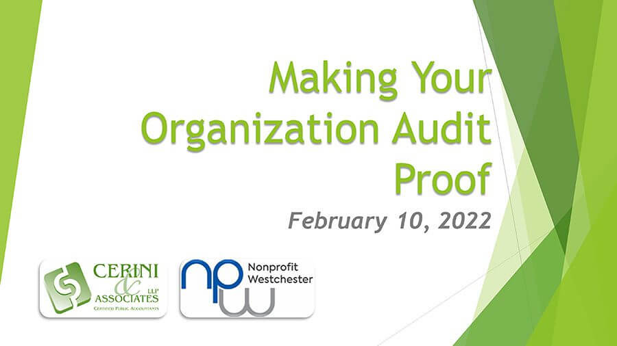 Make Your Nonprofit Audit Proof
